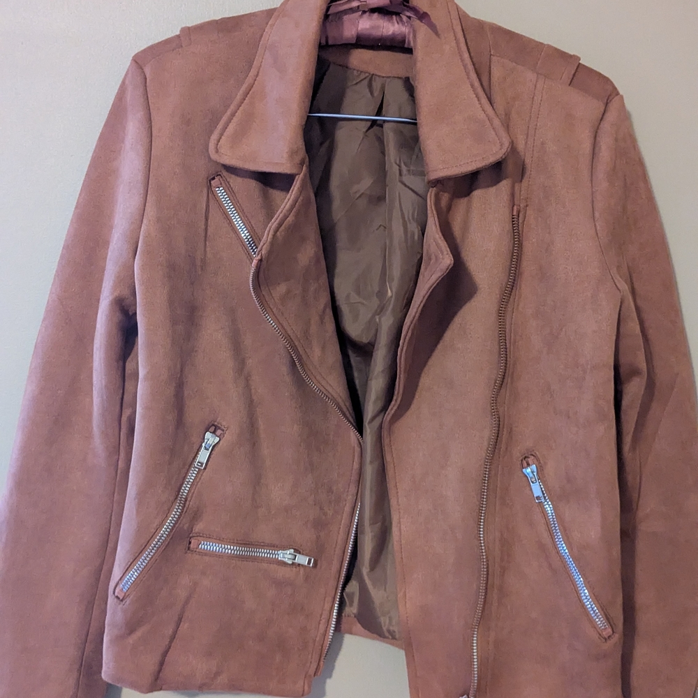 Women's Brown Suede Leather Jacket